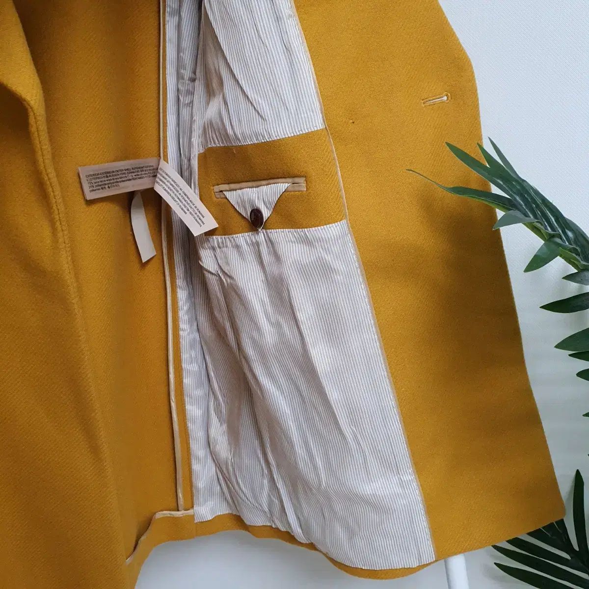 ワイドカラ ウールコート