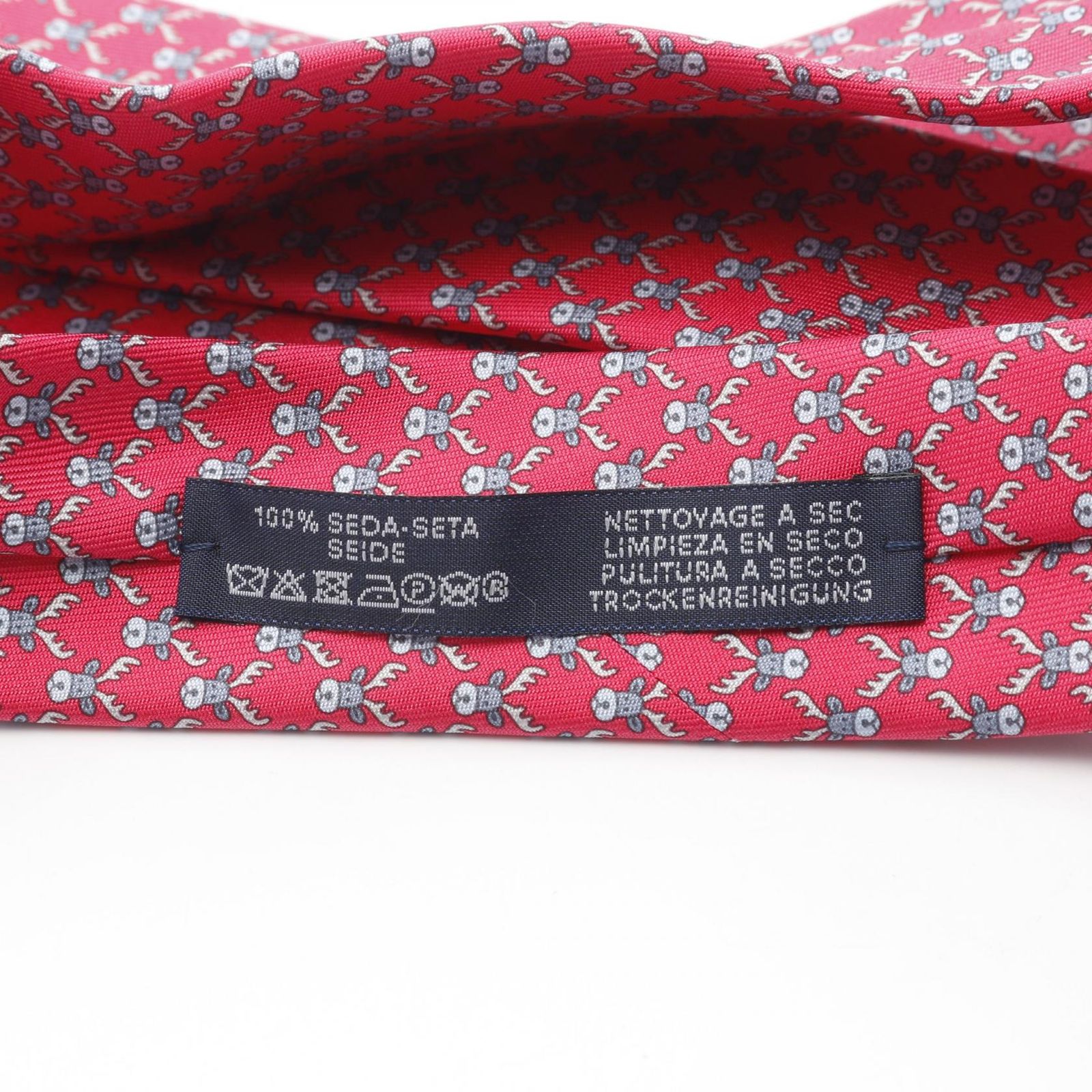 エルメス HERMES ネクタイ レインディア シルク ネクタイ メンズ 未  