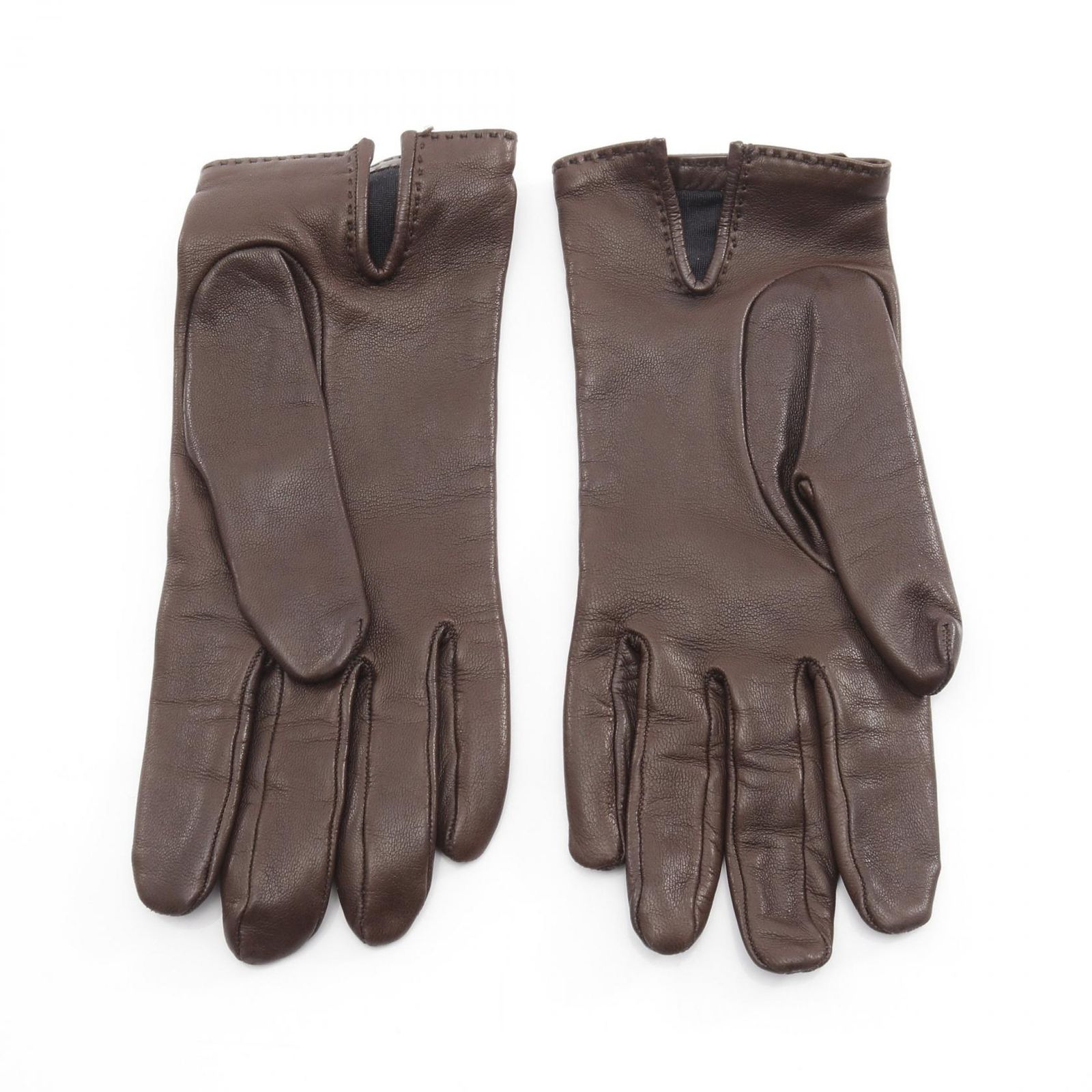 エルメス HERMES 手袋 ケリー ラムスキン 羊革 グローブ レディース Used A