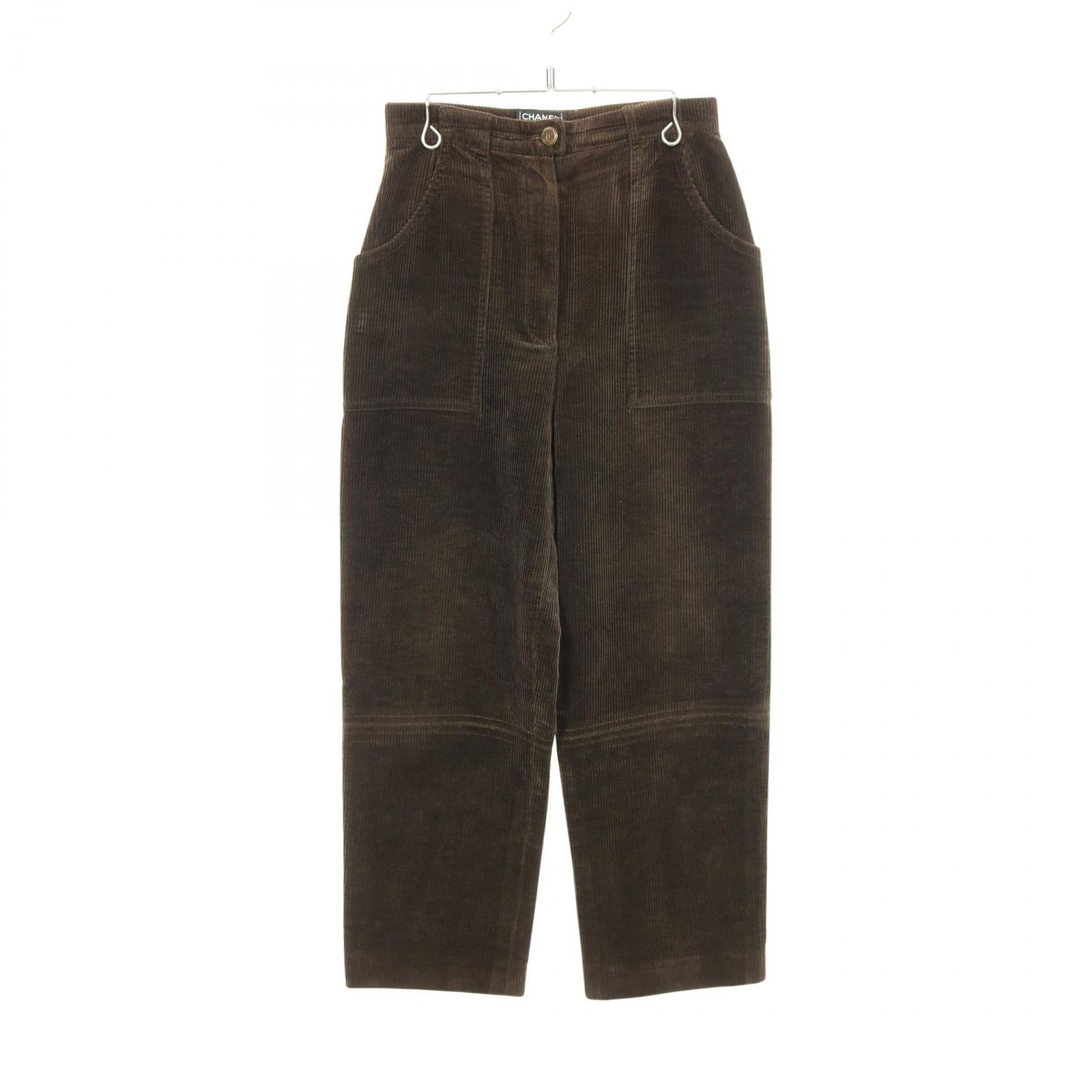 シャネル CHANEL パンツ ココマークボタン コーデュロイ P11536V06921 コットン ウール パンツ レディース Used B