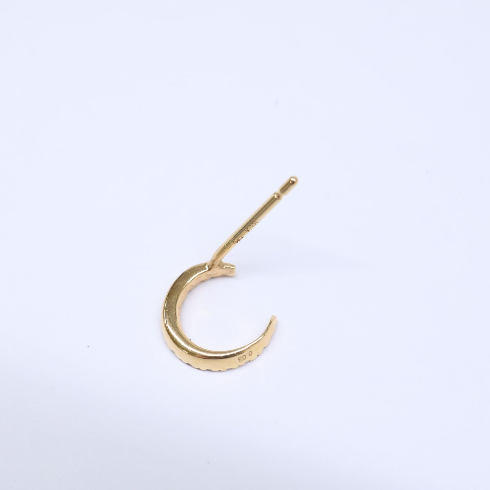 STAR JEWELRY スタージュエリー K18 0.03 DIAMOND MOON PIERCED