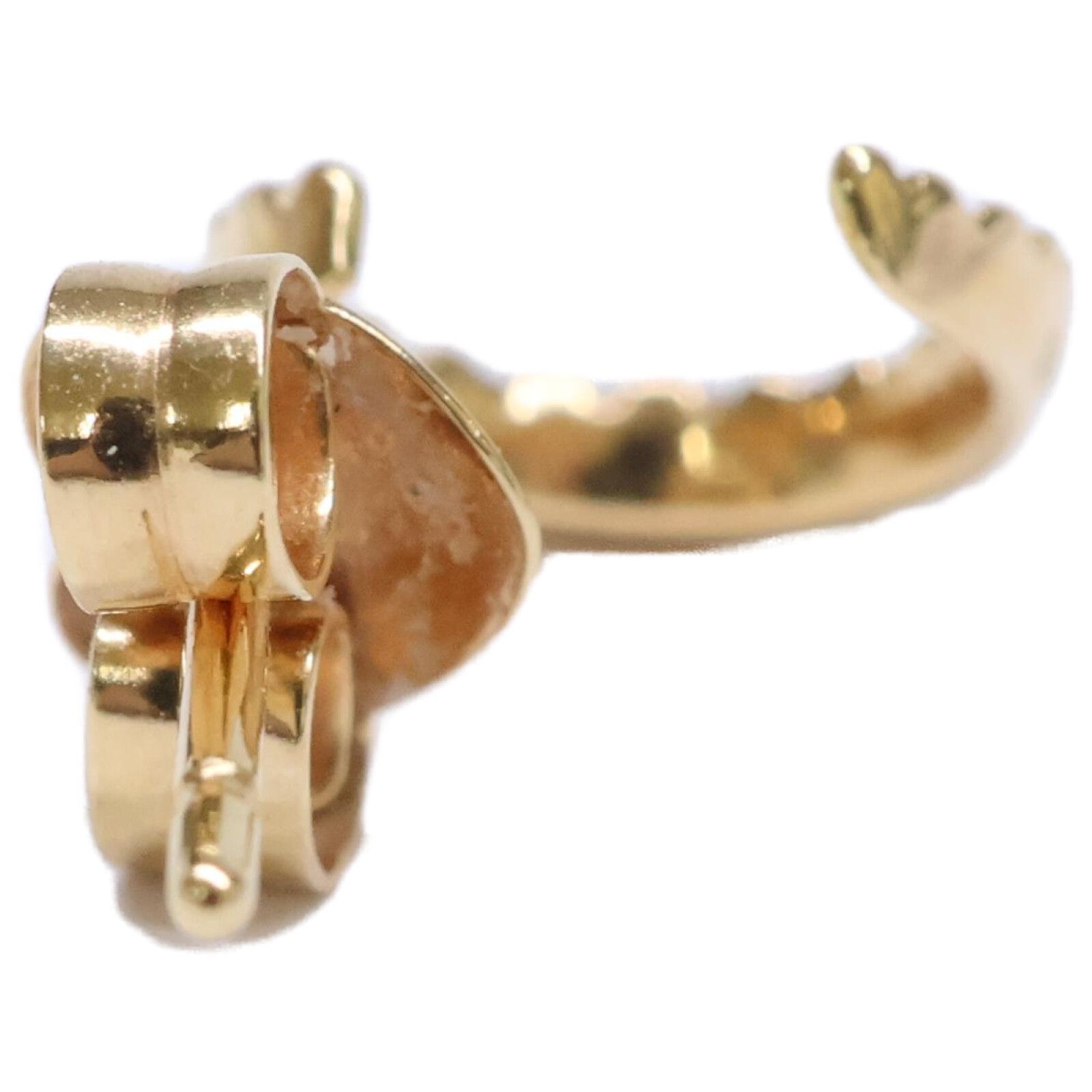 STAR JEWELRY スタージュエリー K18 0.03 DIAMOND MOON PIERCED