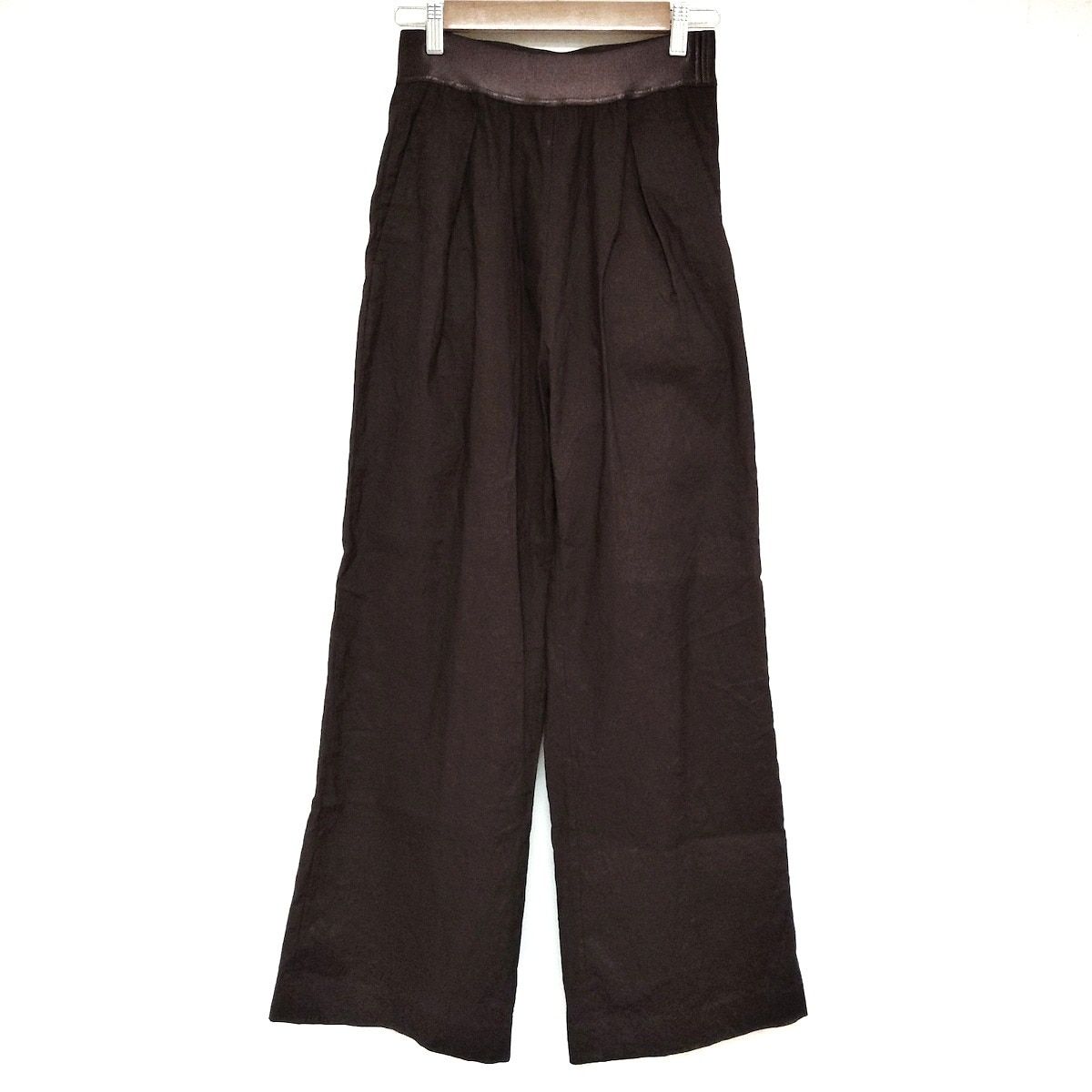 MUSE de DEUXIEME CLASSE ミューズデドゥーズィエムクラス パンツ サイズ36 S レディース - ダークブラウン フルレングス