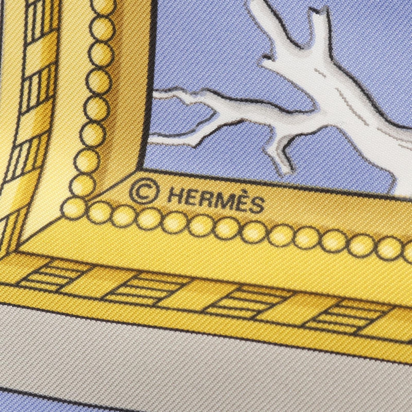 エルメス HERMES スカーフ カレ90 WEDGWOOD シルク カレ90 レディース Used A