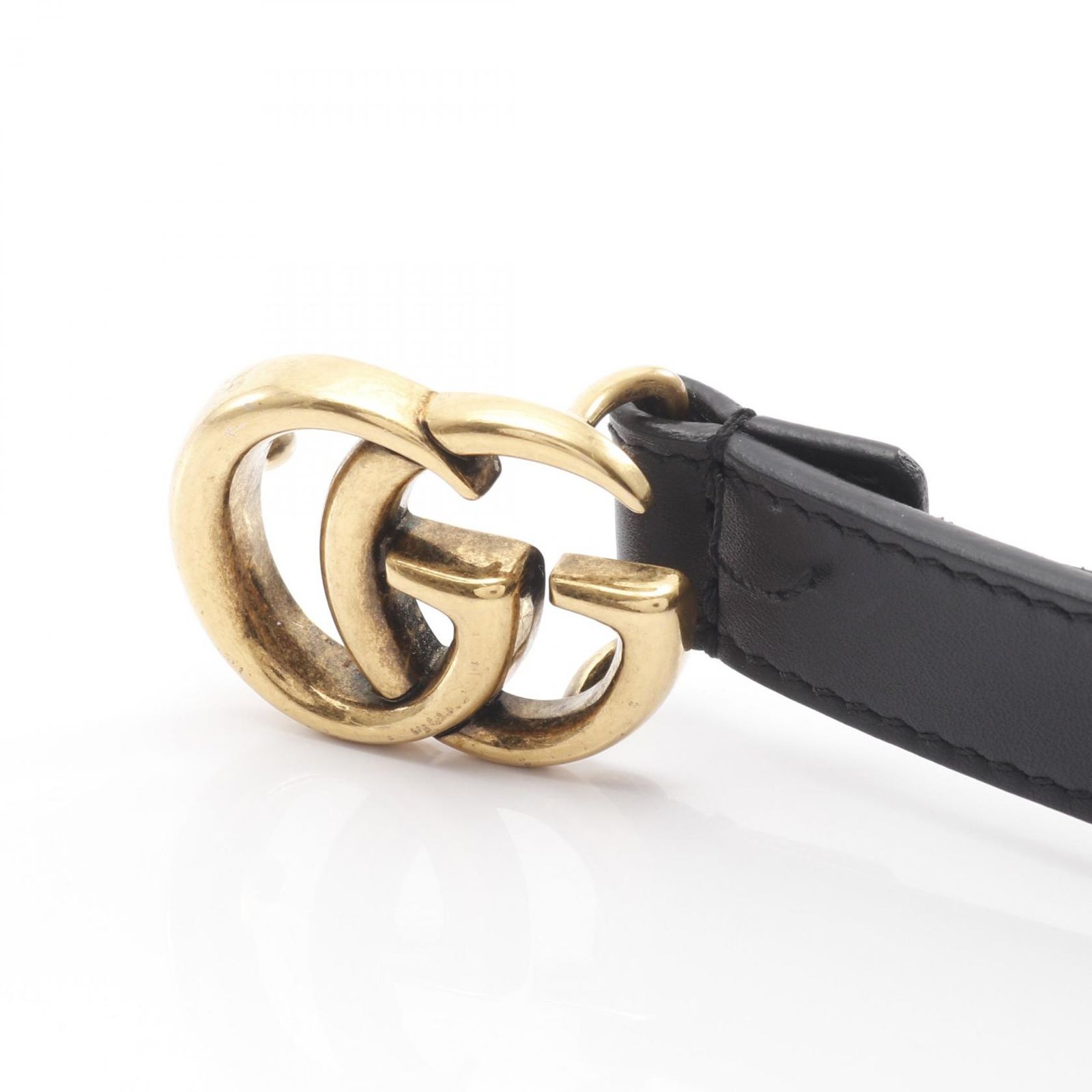 グッチ GUCCI ベルト ダブルG バックル レザー ベルト レディース Used A