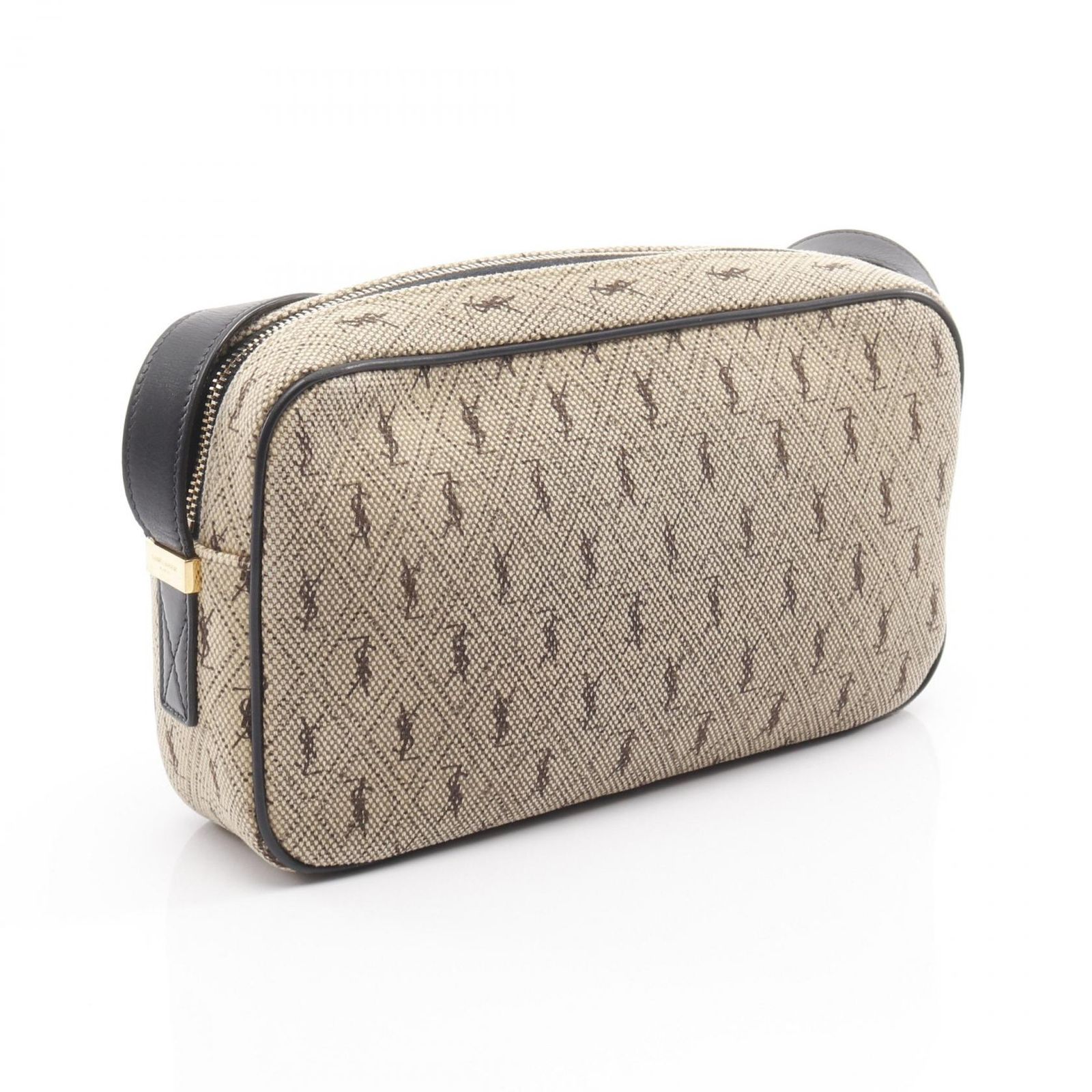 サンローランパリ SAINT LAURENT PARIS ショルダーバッグ カメラバッグ モノグラム オールオーバー 568608 ベージュ キャンバス レザー モノグラム オールオーバー カメラバッグ