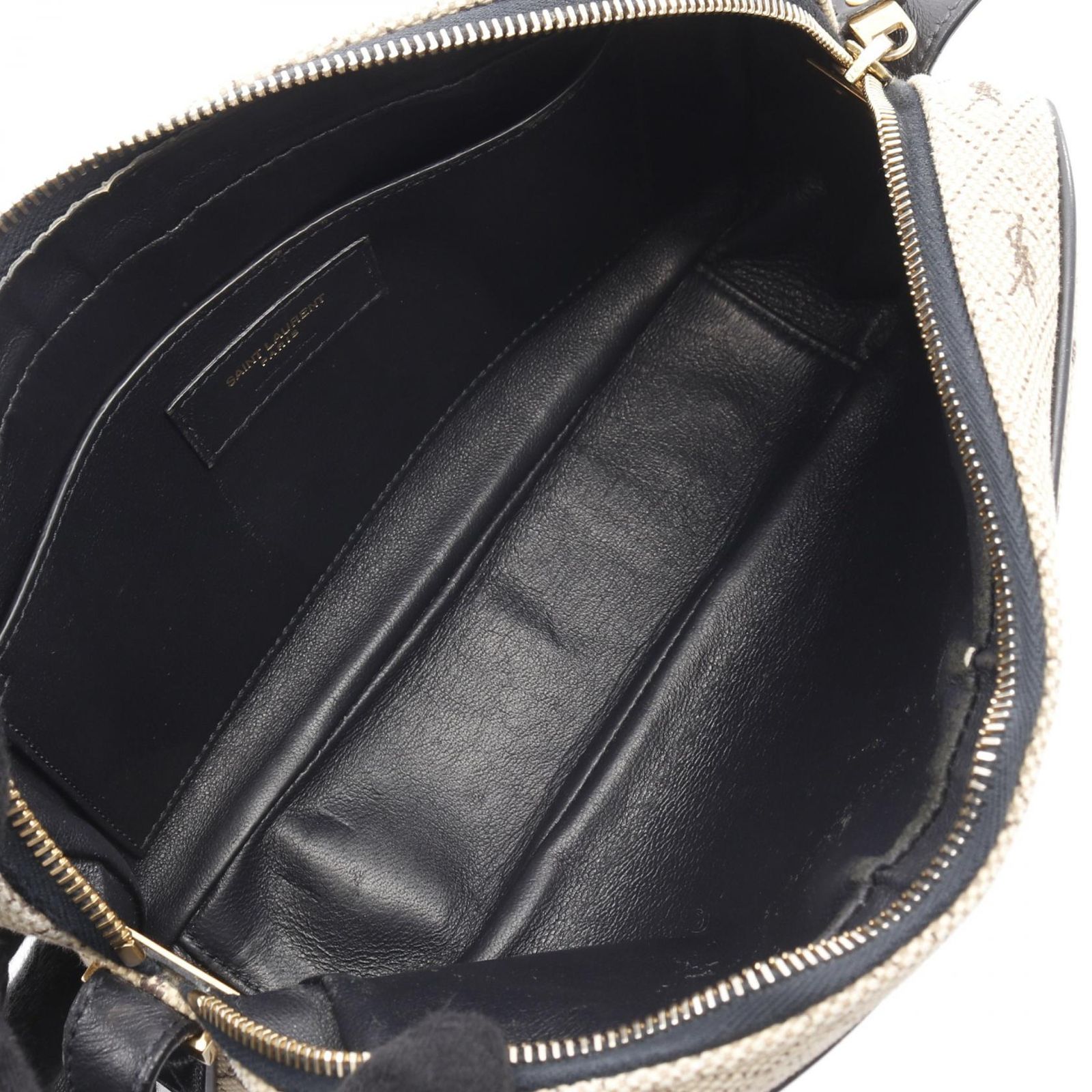 サンローランパリ SAINT LAURENT PARIS ショルダーバッグ カメラバッグ モノグラム オールオーバー 568608 ベージュ キャンバス レザー モノグラム オールオーバー カメラバッグ DECORATOM_COM_BR