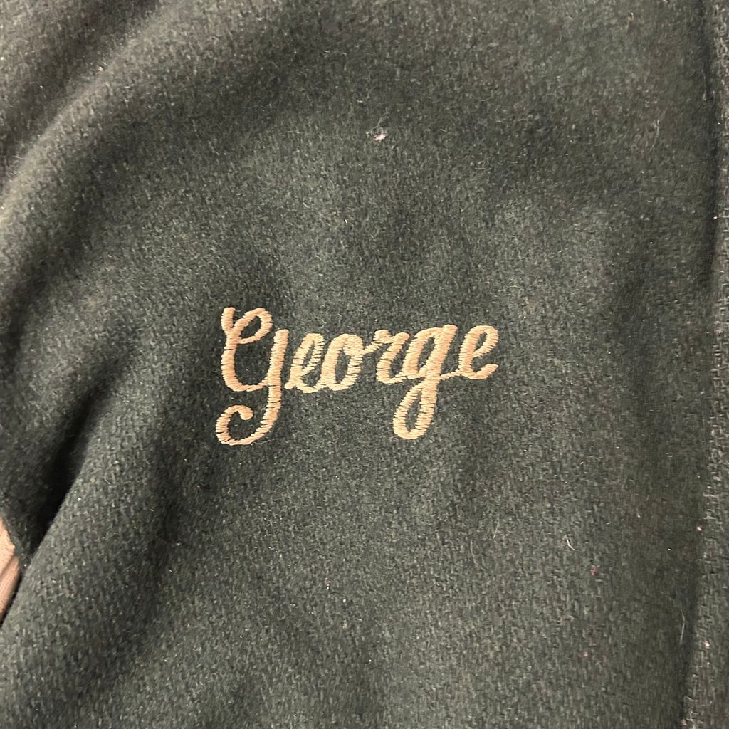 70s Broadway Knitting Marquarts Sportswear jacket スタジャン アメフト テニス 緑×白 green×white SIZE 46 No.T138