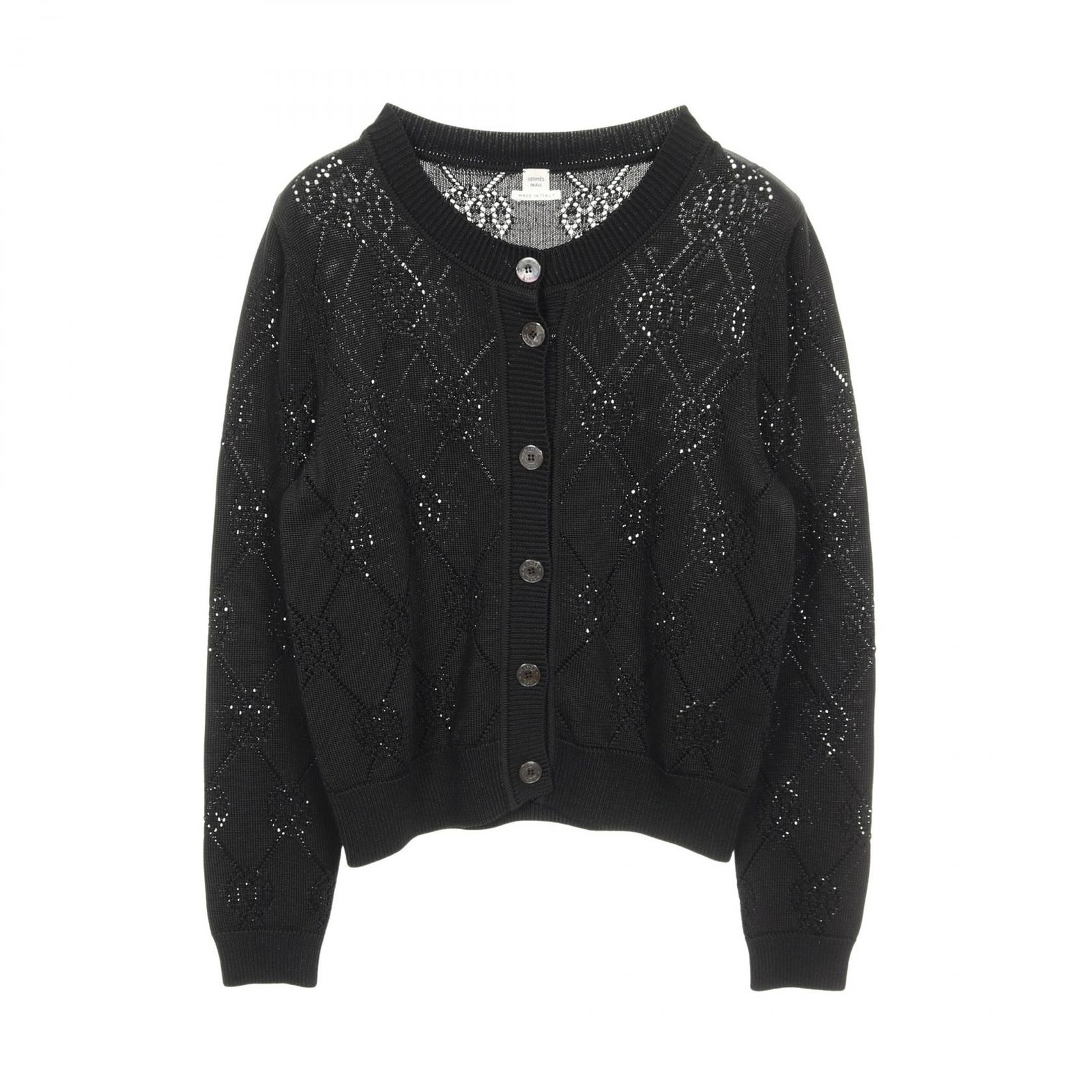 エルメス HERMES カーディガン Hリフト 2E2710DA 26-7710 レーヨン コットン カーディガン レディース Used A