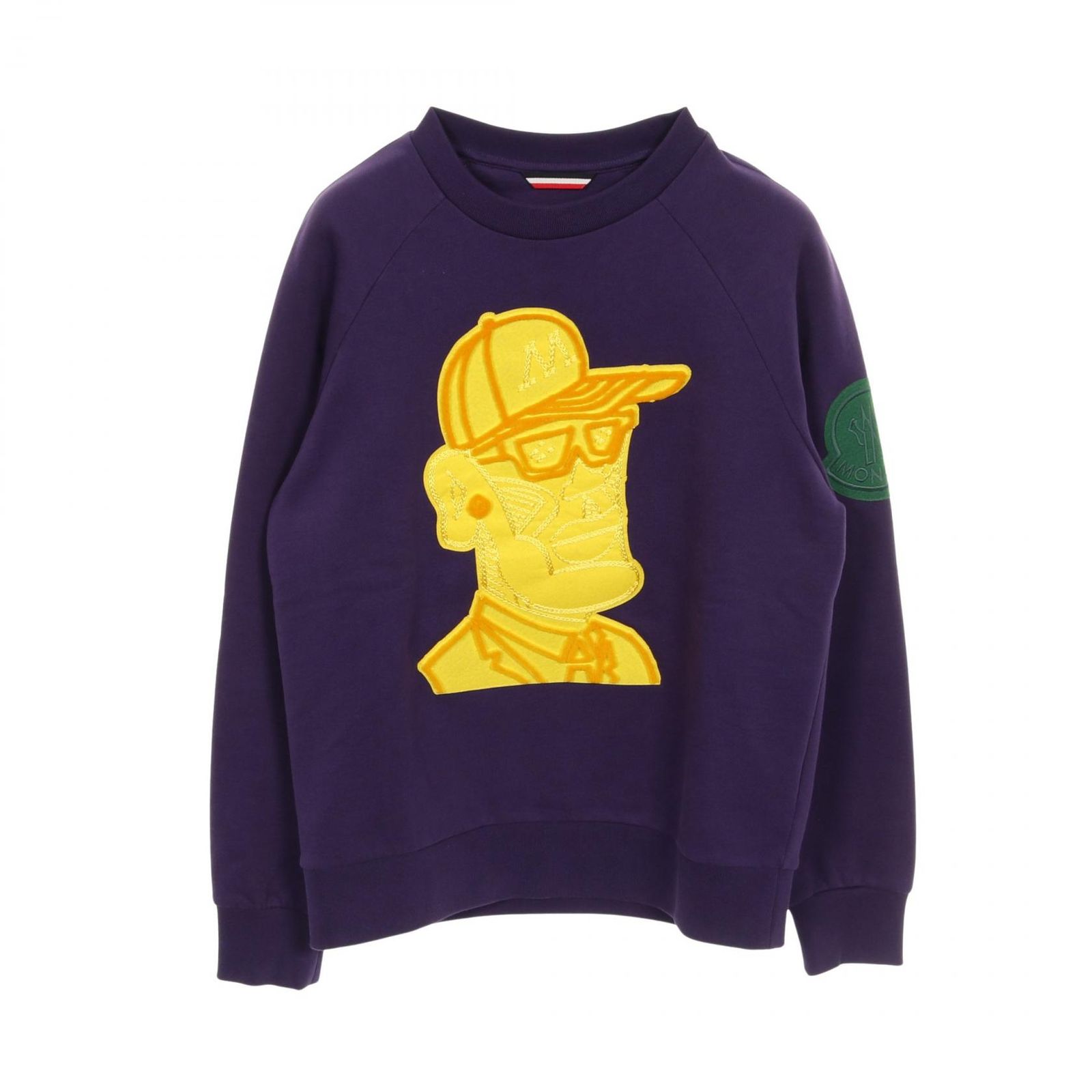 モンクレール MONCLER スウェット コットン ロゴワッペン付き