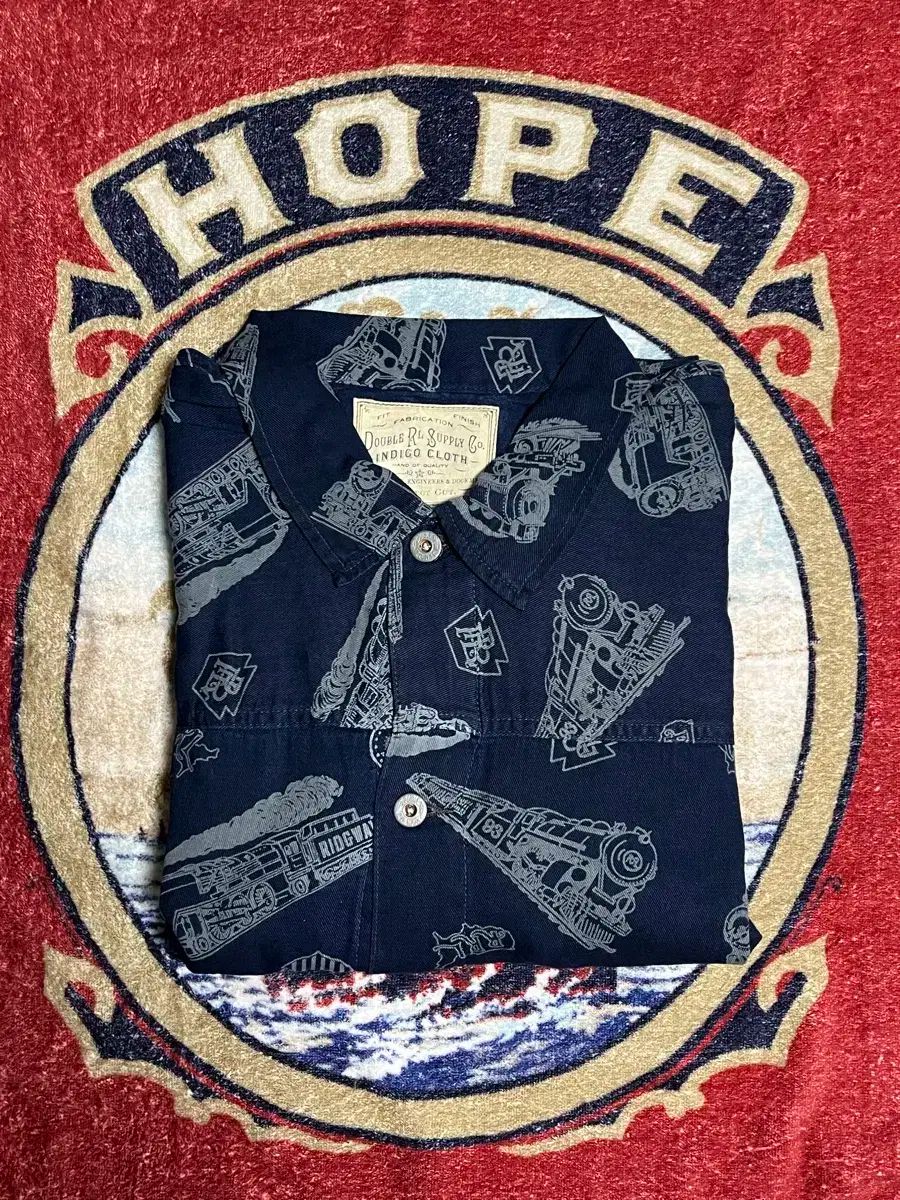 XL RRL インディゴ レイルロード プリント ツイル ジャケット ダブルアールエル