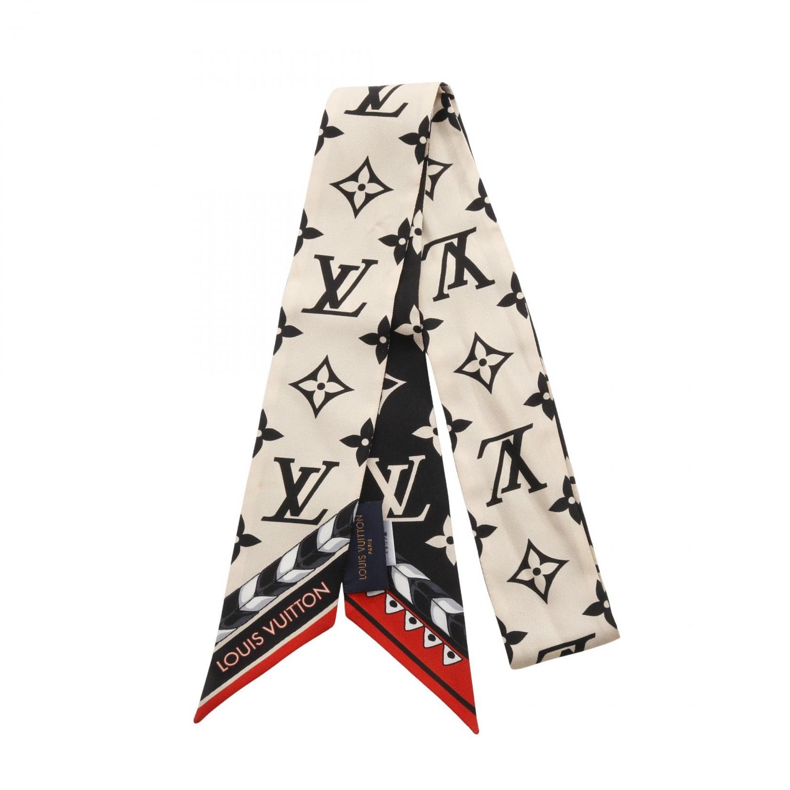 ルイ ヴィトン LOUIS VUITTON スカーフ バンドーBB LVクラフティ M76497 シルク バンドー レディース Used B