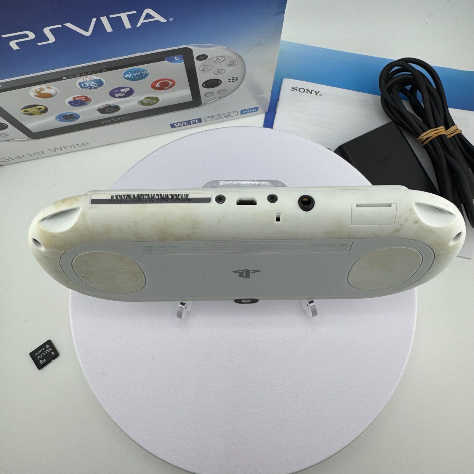 PS Vita PCH 2000 ZA 22 Glacier White グレイシャーホワイト 箱 充電器 8 GBメモリーカード 印刷物付属 ピーエス ヴィータ ソニー PlayStation プレイステーション e 497 本体 PS Vita(ヴィータ)