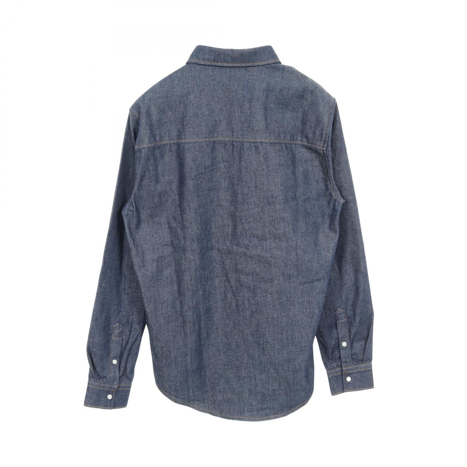 アミ AMI ハートロゴ刺繍 コットン デニムシャツ メンズ Used A