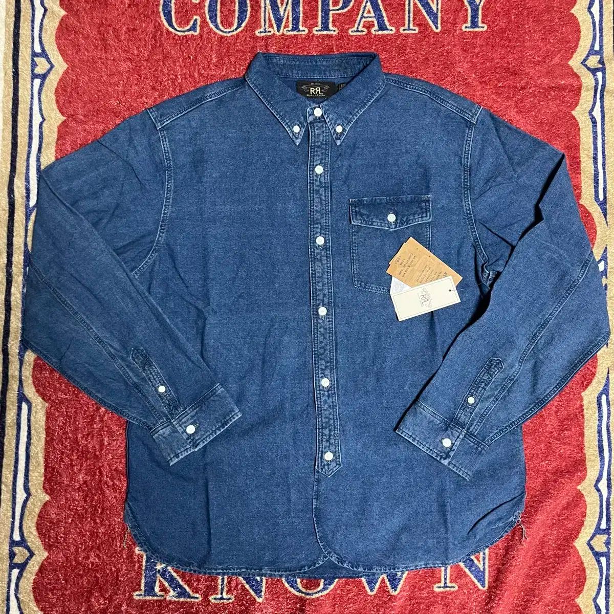 RRL Indigo オックスフォード ワークシャツ ダブルアールエル