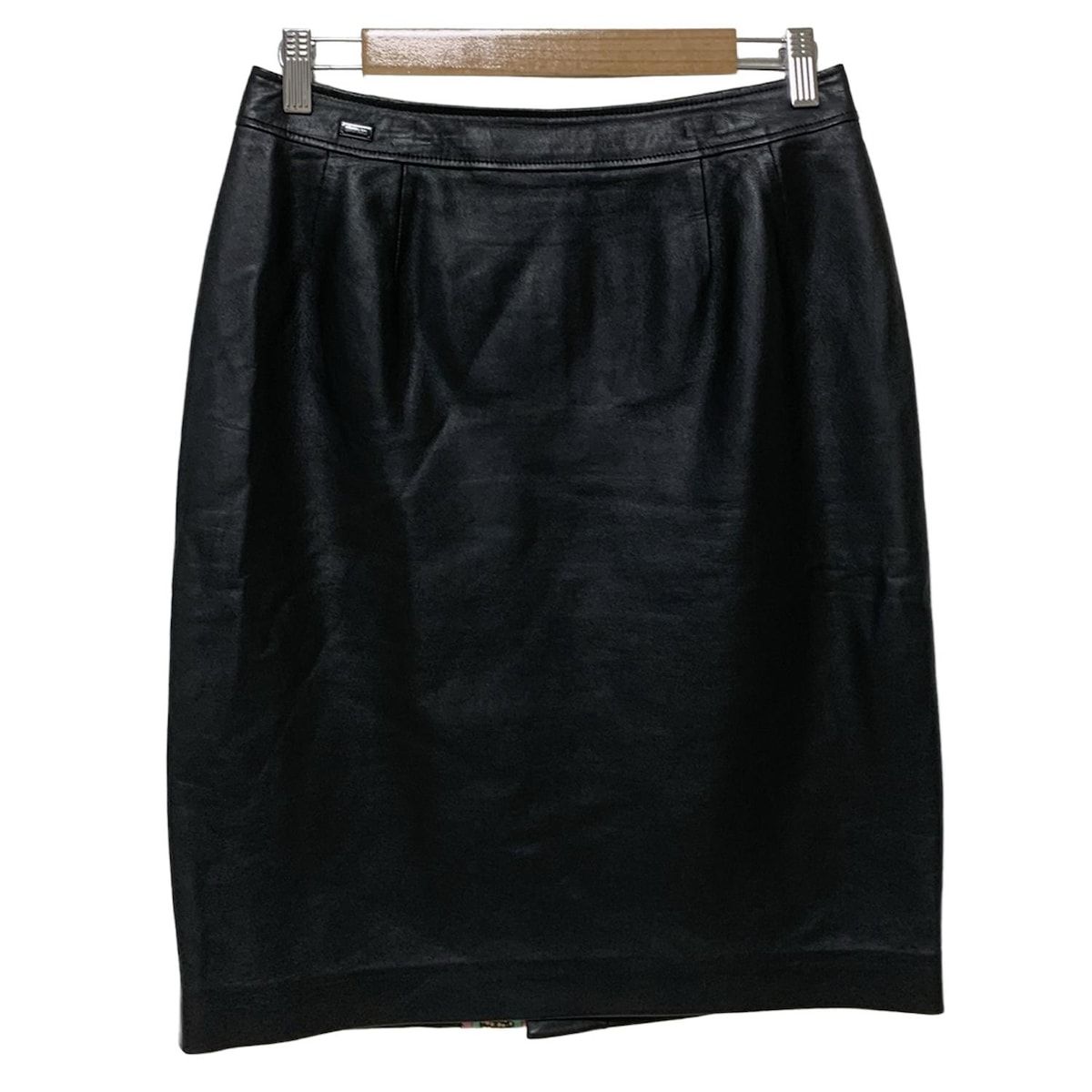 LEONARD レオナール スカート サイズ73-97 レディース - 黒 ひざ丈 レザー