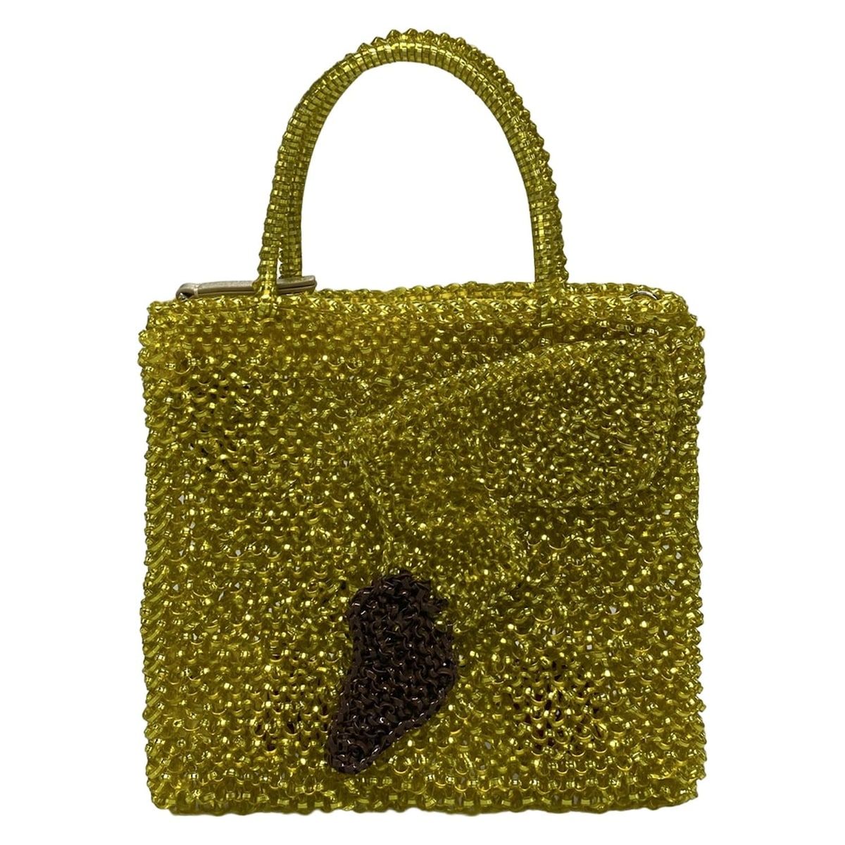 ANTEPRIMA(アンテプリマ) ハンドバッグ美品 ワイヤーバッグ イエロー