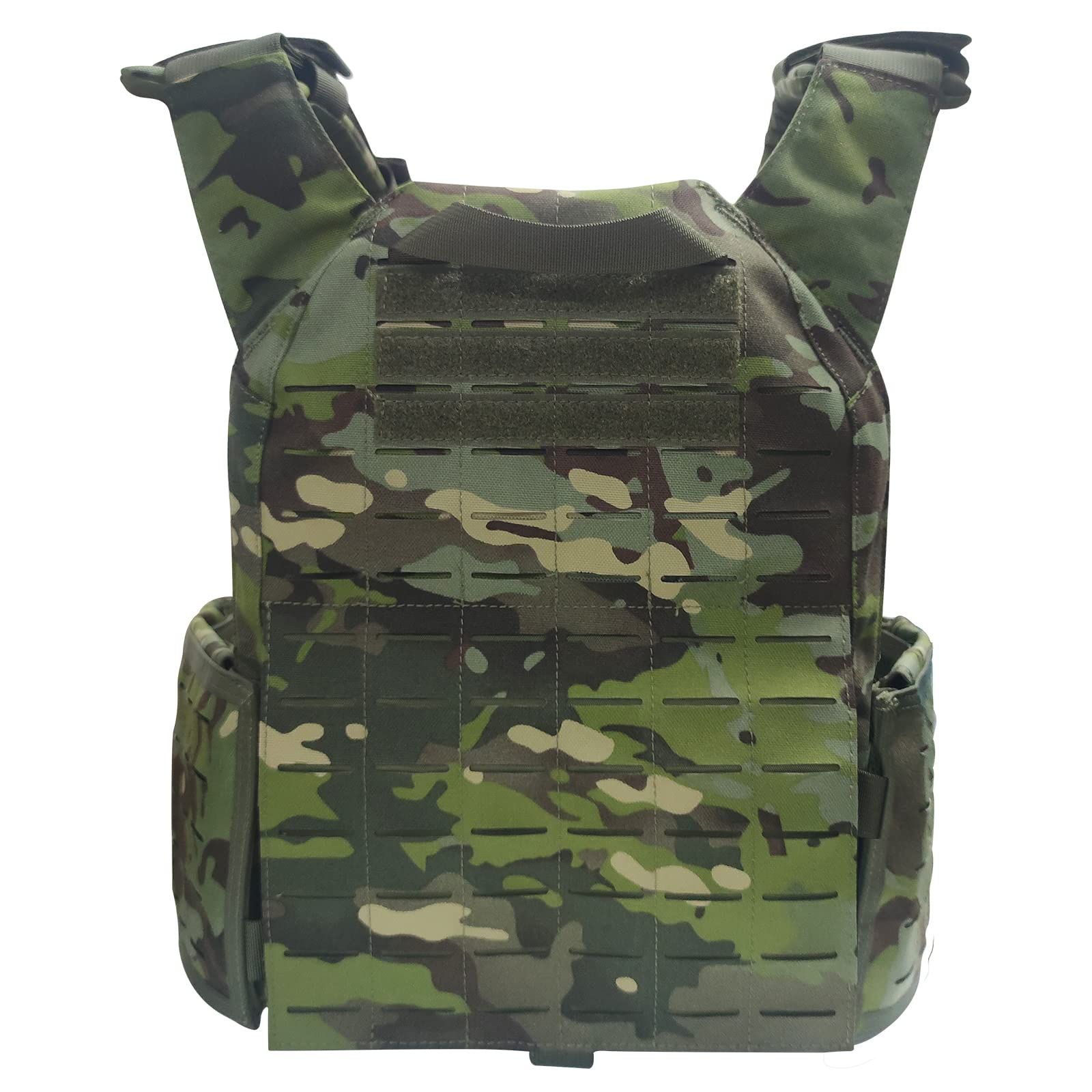 TWINFALCONS タクティカルベスト 軽量 プレートキャリア サバイバルベスト MOLLE モール サイズ調整可 1000Dナイロン素材 レーザー切断