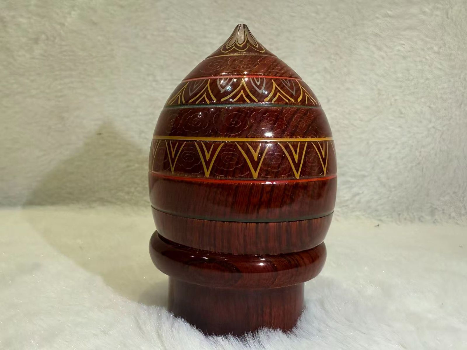 ヤシの実型 木製 蓋物 百川造 茶道具 漆器