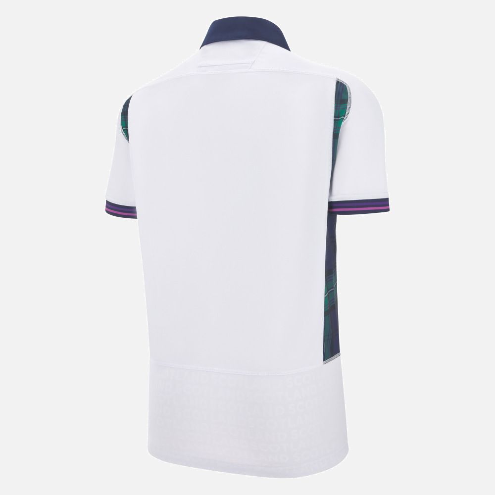 マクロン ラグビー スコットランド代表 WRWC 2025 2026 アウェイ シャツ 白 ホワイト 紫 パープル モデル 日本未発売