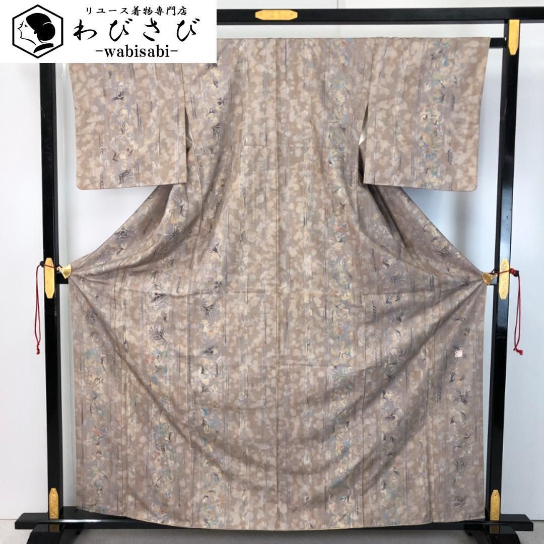 値下げ交渉ＯＫ！石川県無形文化財 無地 本場牛首紬 正絹 Ｂ５８３ 値下げ交渉OK！石川県無形文化財 無地 本場牛首紬 正絹 B583