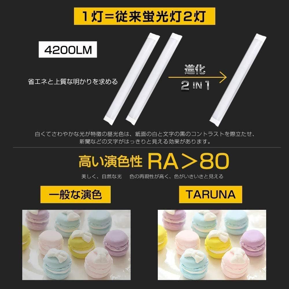LED蛍光灯 LEDベースライト 60W形 全光束4200lm 消費電力36W 昼光色 6500K 120CM 薄型蛍光灯 長寿命 家庭 事務所 病院 学校に適用 10本セット MARWIL-DEMENAGEMENTS_CH