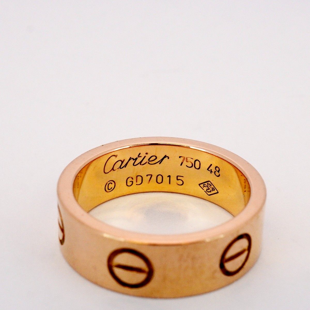 Cartier カルティエ K18PG ピンクゴールド ミニラブ リング #48 Cartier カルティエ K18PG ピンクゴールド ミニラブ リング #48