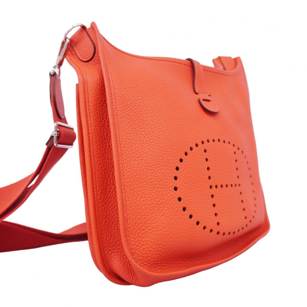 5me5798-h エルメス ショルダーバッグ エヴリン3PM トリヨンクレマンス ルージュピヴォワンヌ シルバー金具 R刻印 レディース