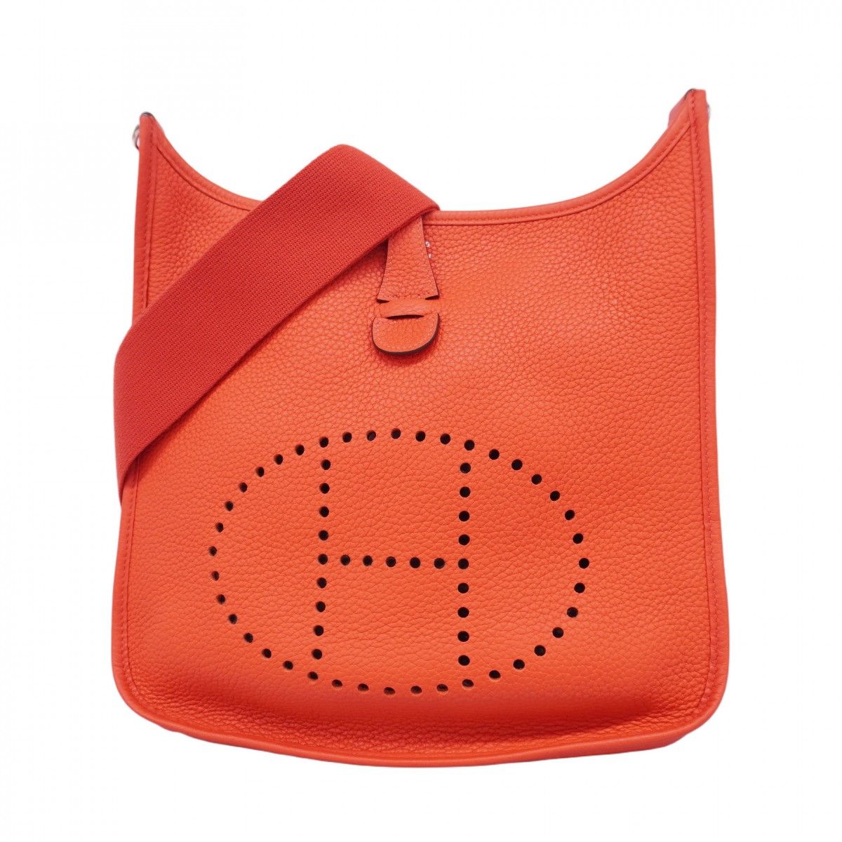 5me5798-h エルメス ショルダーバッグ エヴリン3PM トリヨンクレマンス ルージュピヴォワンヌ シルバー金具 R刻印 レディース