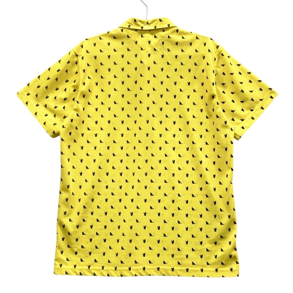 サイズ LL AND PER SE アンパスィ 半袖ポロシャツ ボタンダウン 総柄 イエロー系 240101545953 ゴルフウェア メンズ ストスト