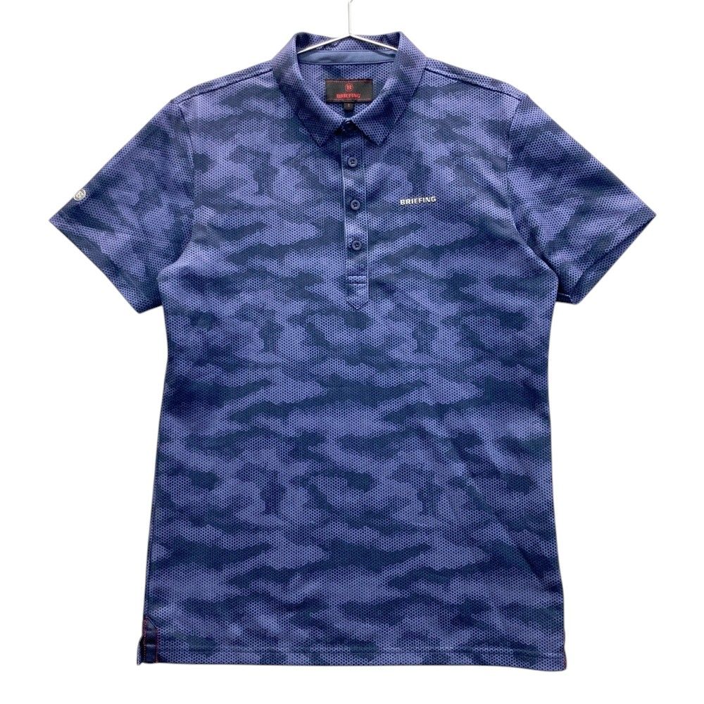 サイズ S BRIEFING GOLF ブリーフィング 半袖ポロシャツ カモフラ 総柄 ネイビー系 240101546549 ゴルフウェア メンズ ストスト