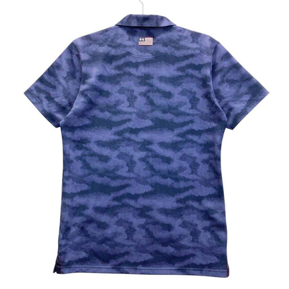 サイズ S BRIEFING GOLF ブリーフィング 半袖ポロシャツ カモフラ 総柄 ネイビー系 240101546549 ゴルフウェア メンズ ストスト