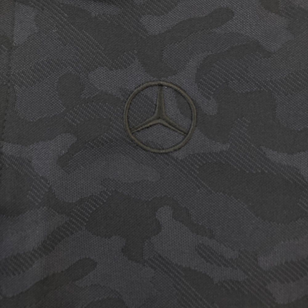 サイズ M BRIEFING GOLF ブリーフィング ×Mercedes Benz 半袖ポロシャツ カモフラ 総柄 ブラック系 240101546550 ゴルフウェア メンズ ストスト LLC-HASEGAWATOSO_COM
