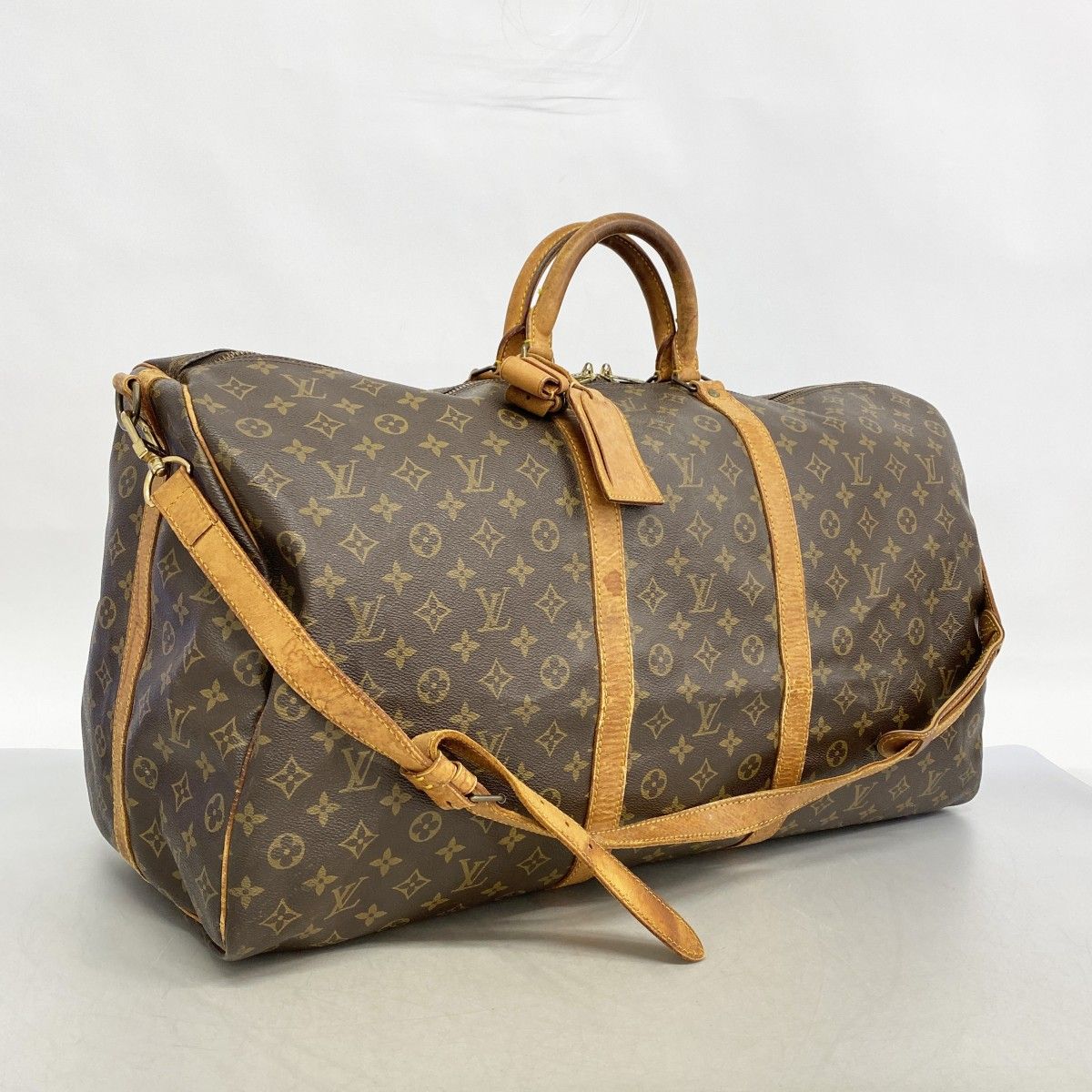 5me6027 ルイヴィトン ボストンバッグ モノグラム キーポルバンドリエール60 M41412 ブラウン メンズ レディース ユニセックス