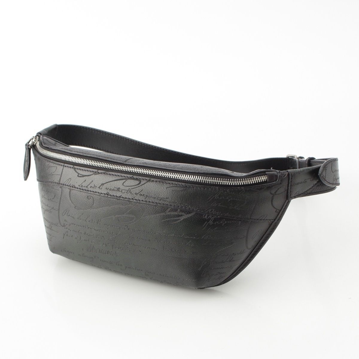 ベルルッティ カリグラフィ ライダー スクリット クロス ボディバッグ ブラック グリーン