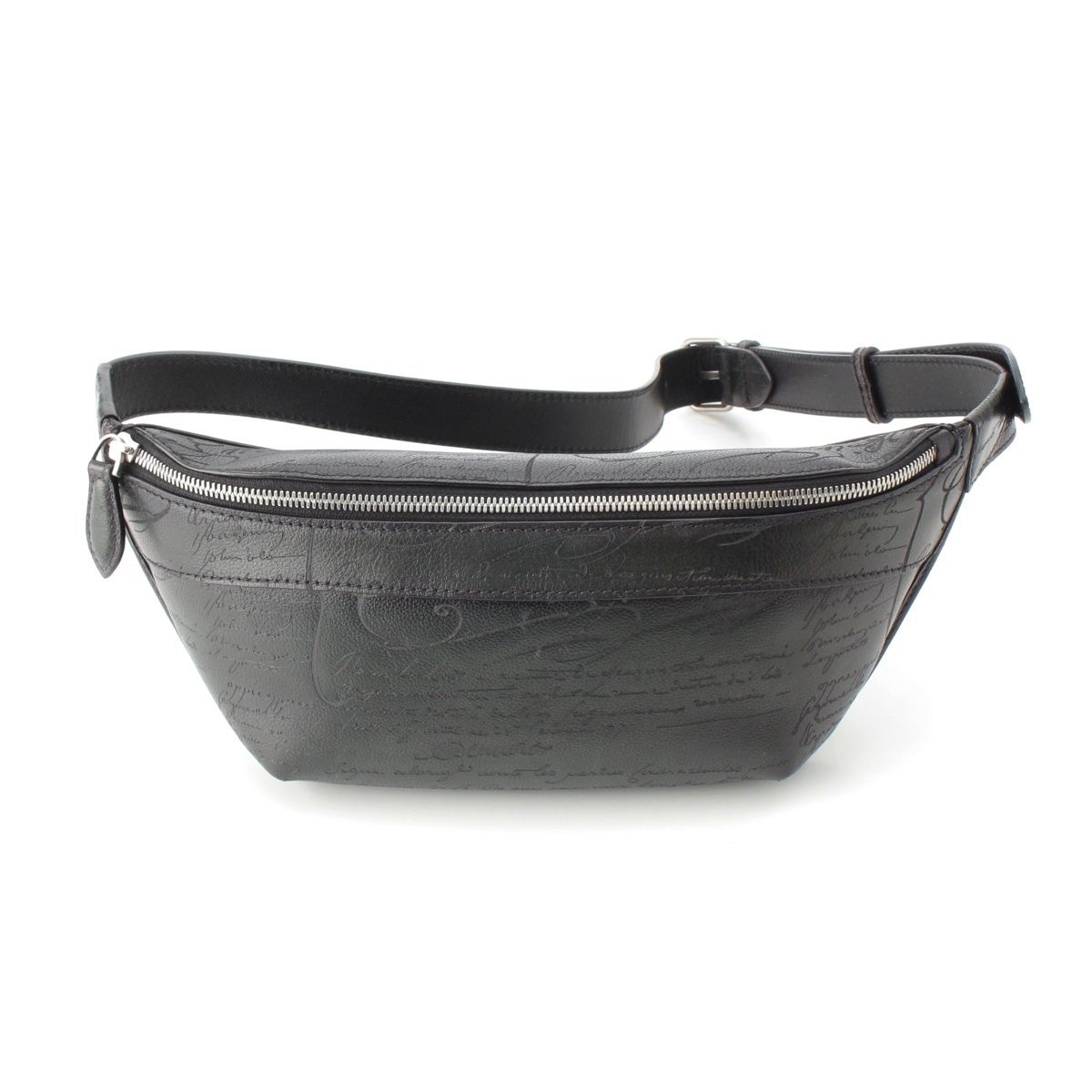 ベルルッティ カリグラフィ ライダー スクリット クロス ボディバッグ ブラック グリーン