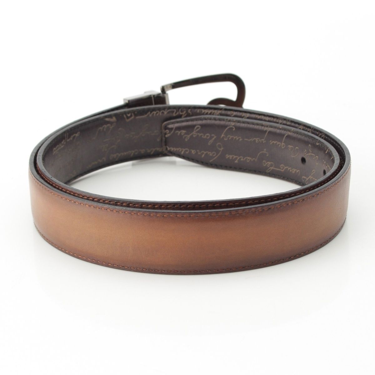 ◇ベルルッティ◇レザー/カリグラフィ/ベルト/ブランド リバーシブル