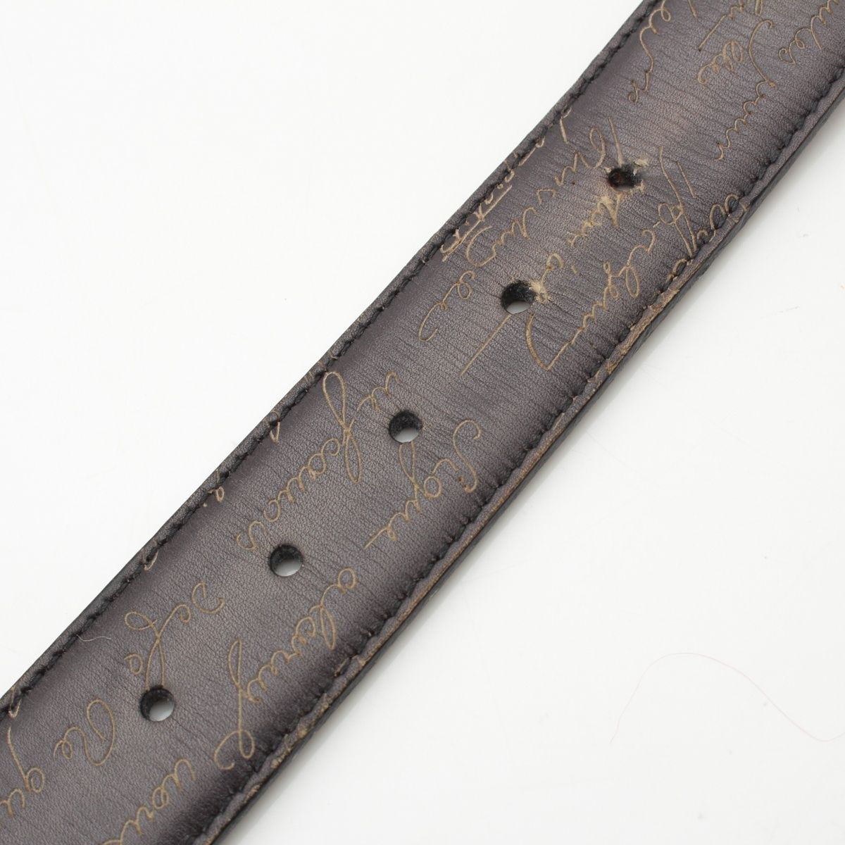  ベルルッティ レザー カリグラフィ Bボリュート リバーシブル ベルト ブラック×ブラウン 90 ベルト 小物