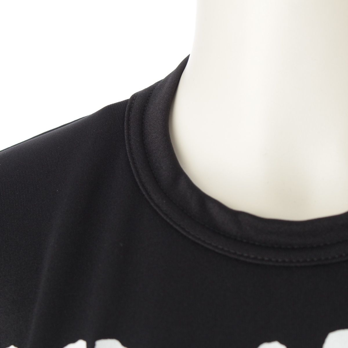  コムデギャルソン AD 2021 22 SS ワイヤー 変型 ロゴプリント 半袖 カットソー トップス GI-T 012 ブラック ホワイト XS 半袖(Tシャツ) Tシャツ カットソー