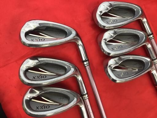 ダンロップ XXIO 2014 6 S ボルドー レディース アイアンセット IR MP 800 L アイアン フレックスL 女性用 右利き 右用 Dランク ゴルフクラブ