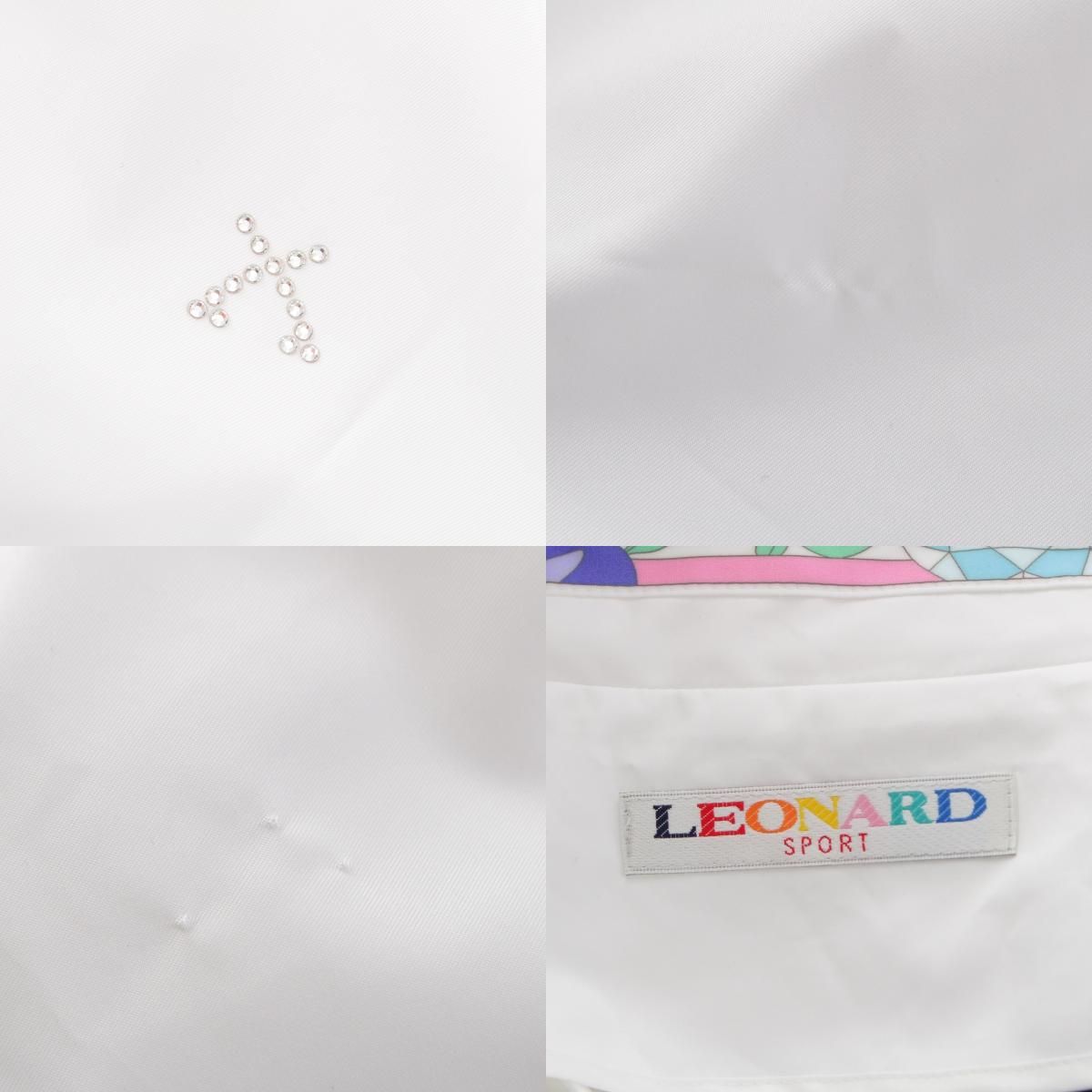 レオナールスポーツ ポリエステル ラインストーン ジャンパー ブルゾン ホワイト 38 GULLKHAN_COM