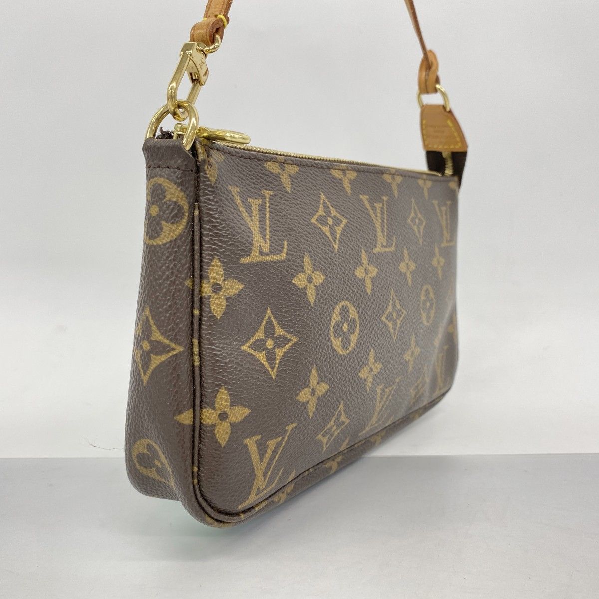 5me6139 ルイヴィトン ポーチ モノグラム ポシェットアクセソワール M51980 ブラウン レディース