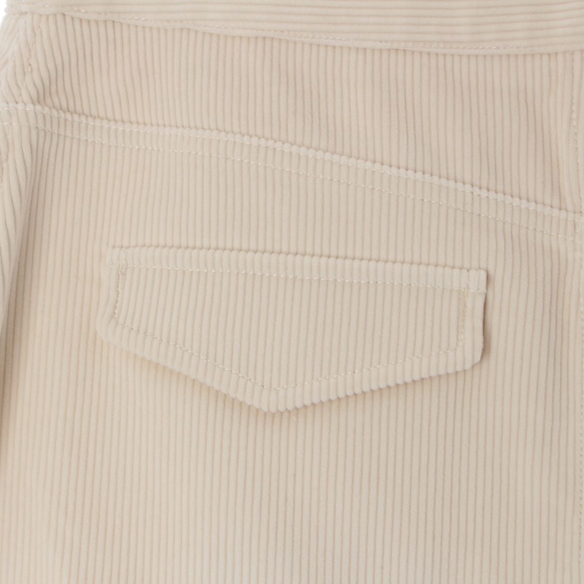 マリアマクマナス コットン コーデュロイ メタルボタン ロング ペンシル スカート オフホワイト GULLKHAN_COM