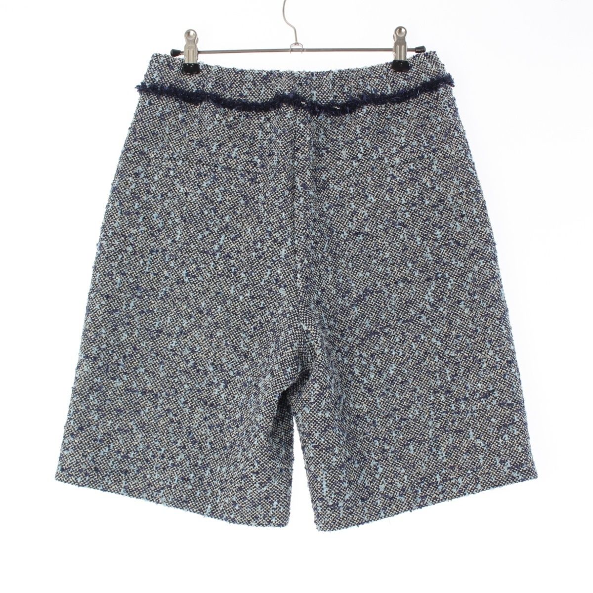 ドゥロワー ツイード ラメ ドローストリング ショートパンツ ボトムス 6519-236-1038 ブルー ネイビー系 36