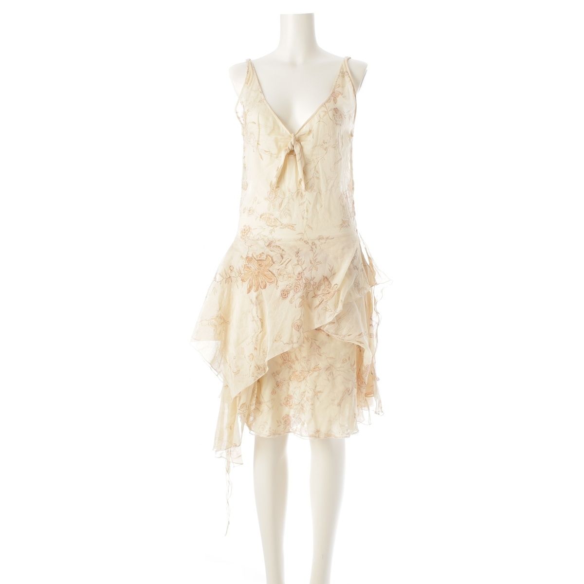 ステラマッカートニー 2002年 02 SS コットン LOOK 19 アーカイブ フラワー アシンメトリー ドレス ワンピース マルチ 40