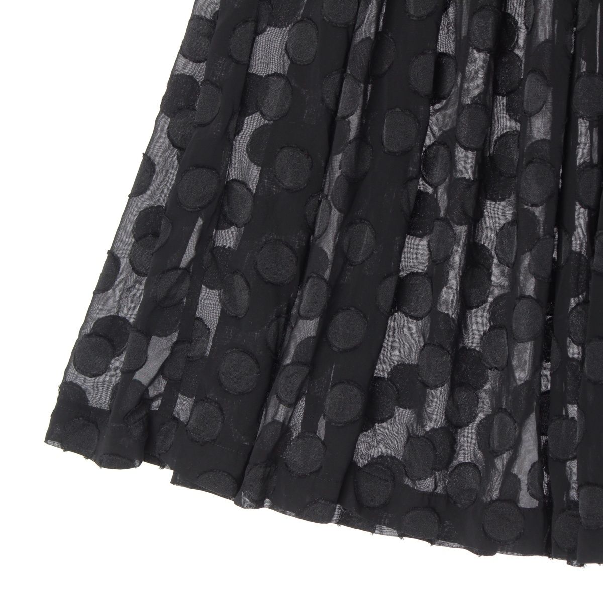 コムデギャルソン AD2020 ドット カットジャガード ロング スカート ボトムス GG-S022 ブラック M GULLKHAN_COM