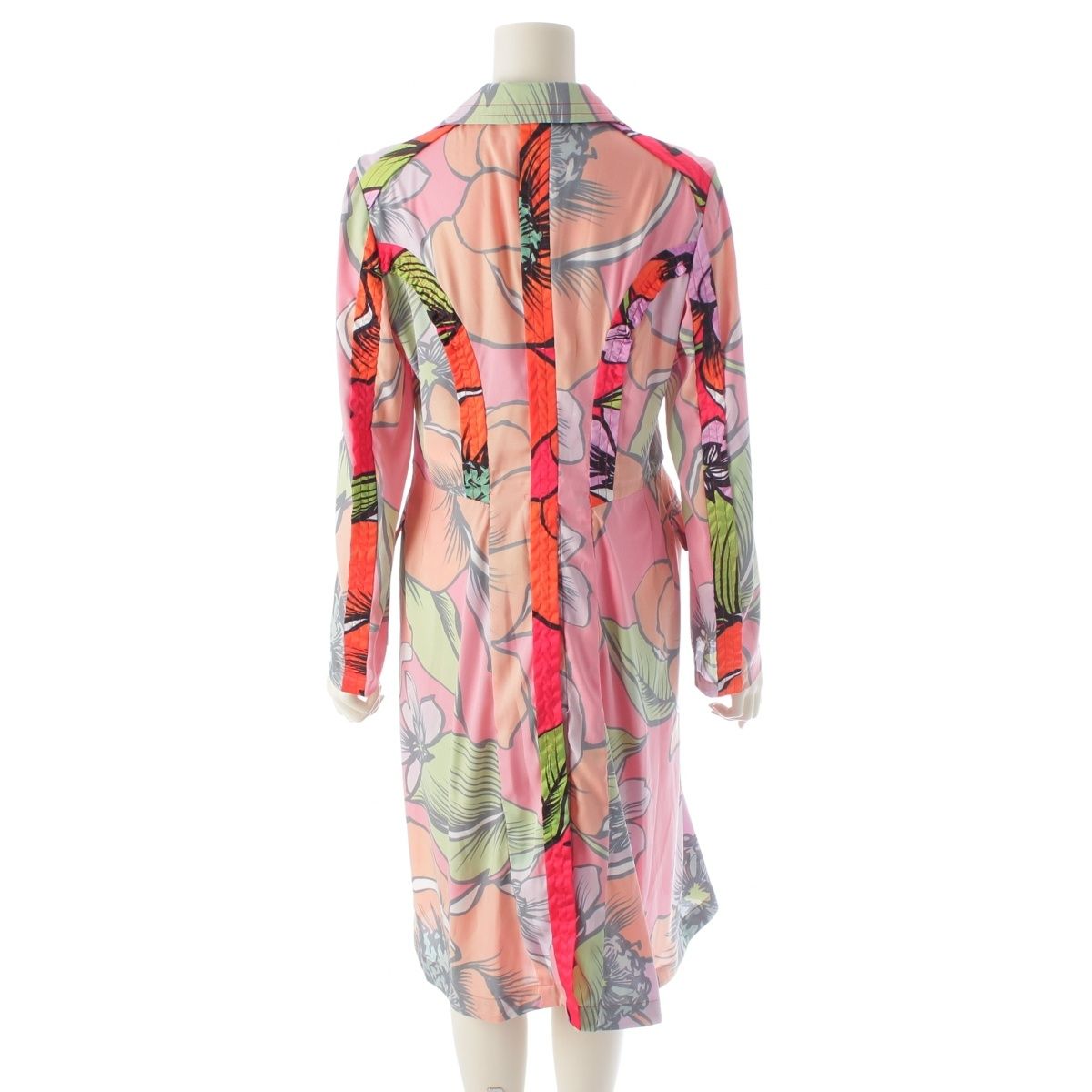 コムデギャルソン フローラル 総柄 クレープ アウター トップス コート GM-J005 マルチ S GULLKHAN_COM