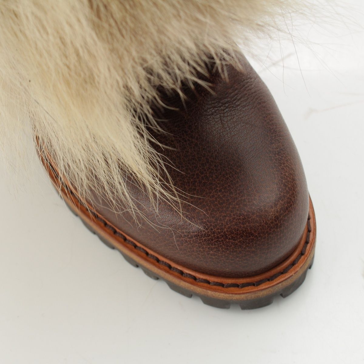  ドルチェアンドガッバーナ レザー ファー ヒール ミドル ブーツ シューズ ブラウン 38 その他 ブーツ