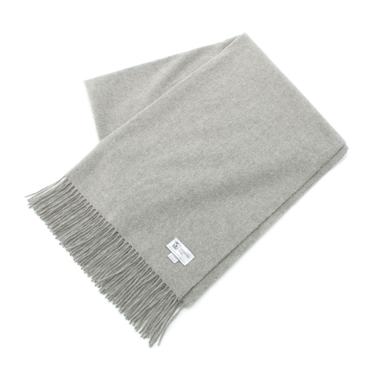 ジョンストンズオブエルガン カシミヤ 大判 マフラー ストール グレー