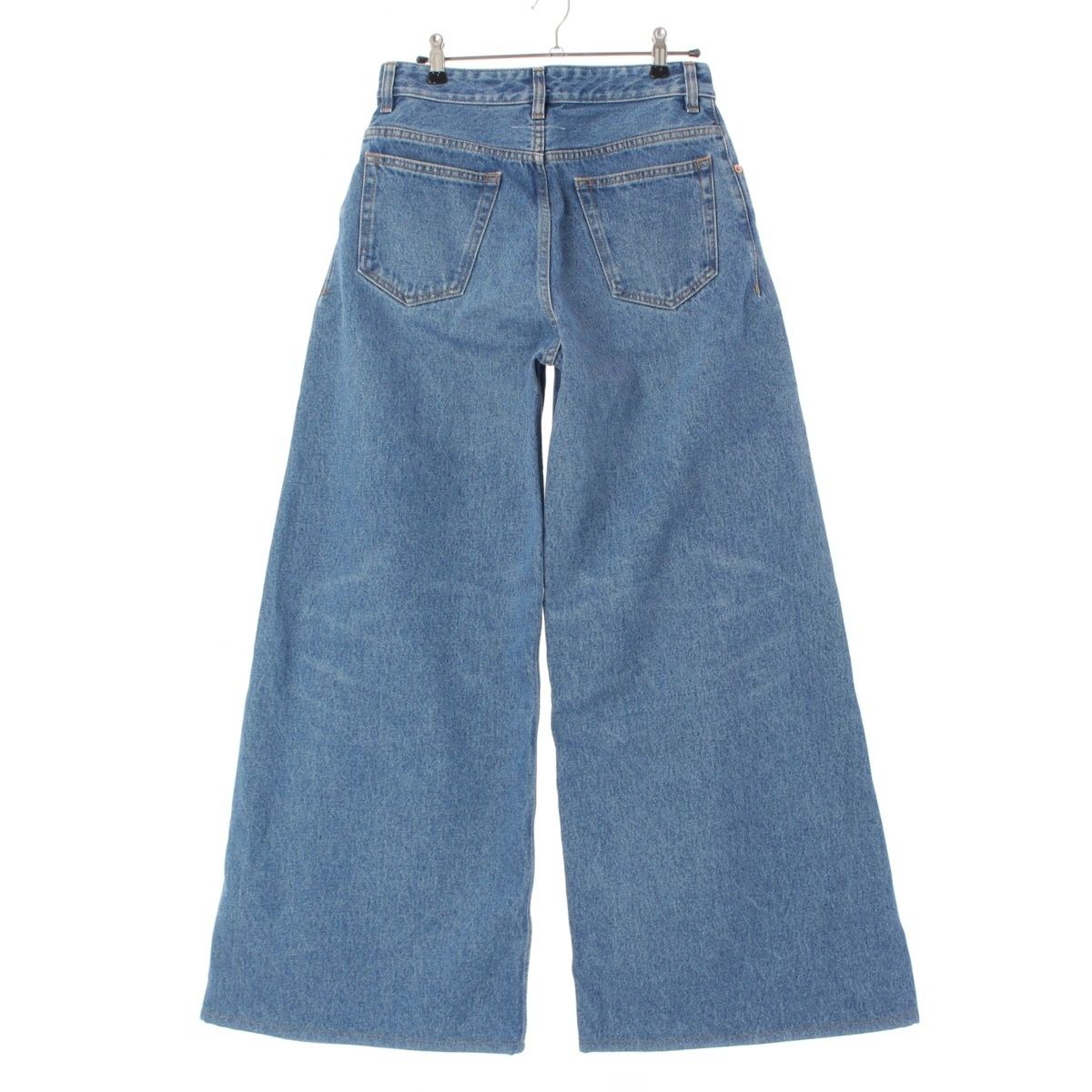 エムエムシックス 21年 コットン ピンタック フ ワイド デニムパンツ ボトムス S52LA0143 インディゴ 38
